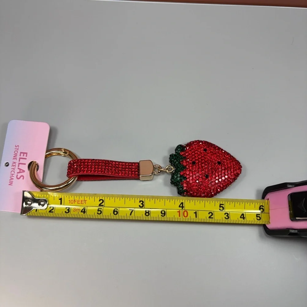 Bling Strawberry Keychain/Bag Charm